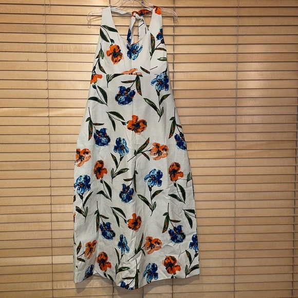 Frances Valentine Floral Iris Malia Halter Dress - Picture 4 of 11